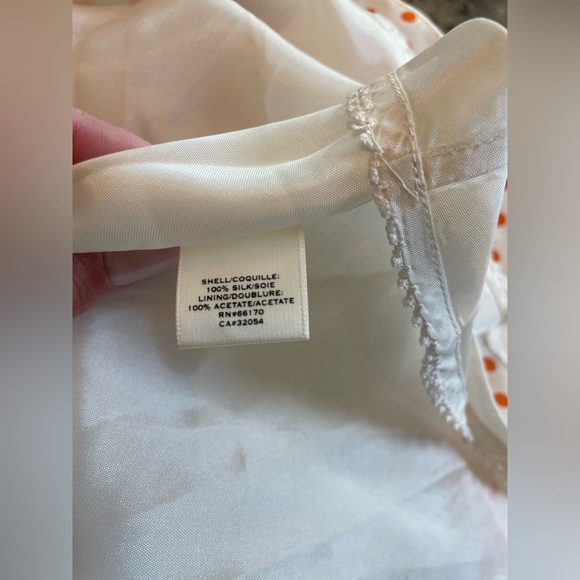 Women’s 100% silk Anthropologie polkadot A line dress size 4 - Picture 7 of 9